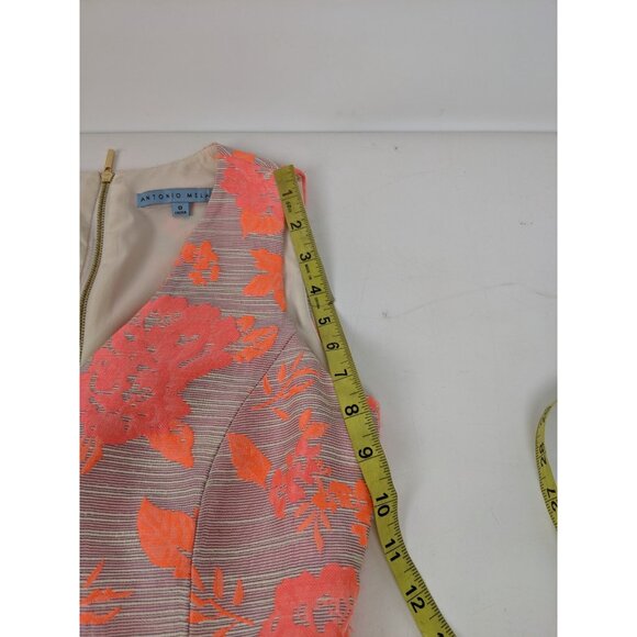 Antonio Melani V Neck Sheath Dress Womens Size 0 Floral Spring Summer - Picture 10 of 12